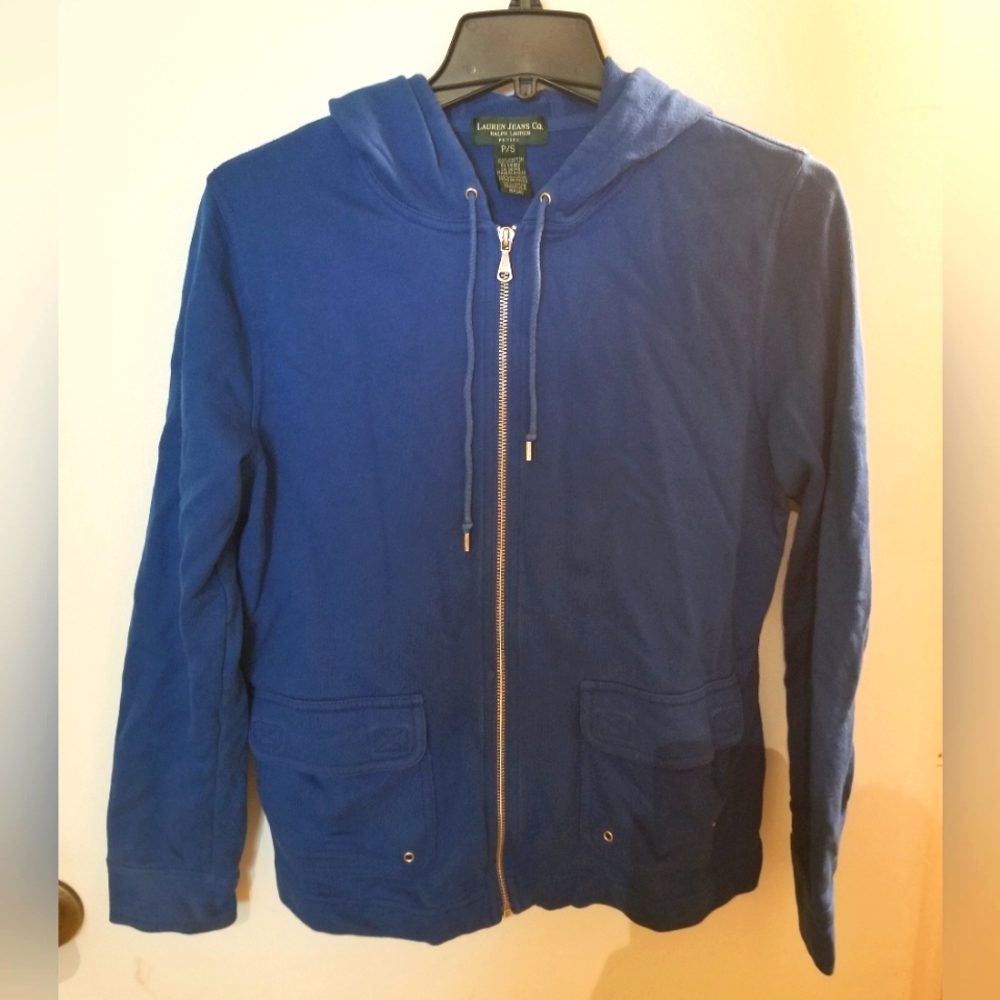 Lauren Jean's Co - Blue Zip up - Small